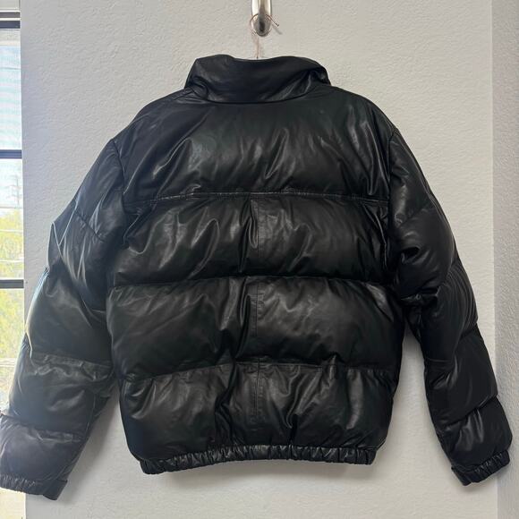 Sprwmn Leather Down Puffer Jacket Black Size Small - Picture 4 of 7